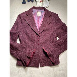 Anthropologie Blazer Jacket Womens Sz M Cottagecore Dainty Heritage Y2K Classic